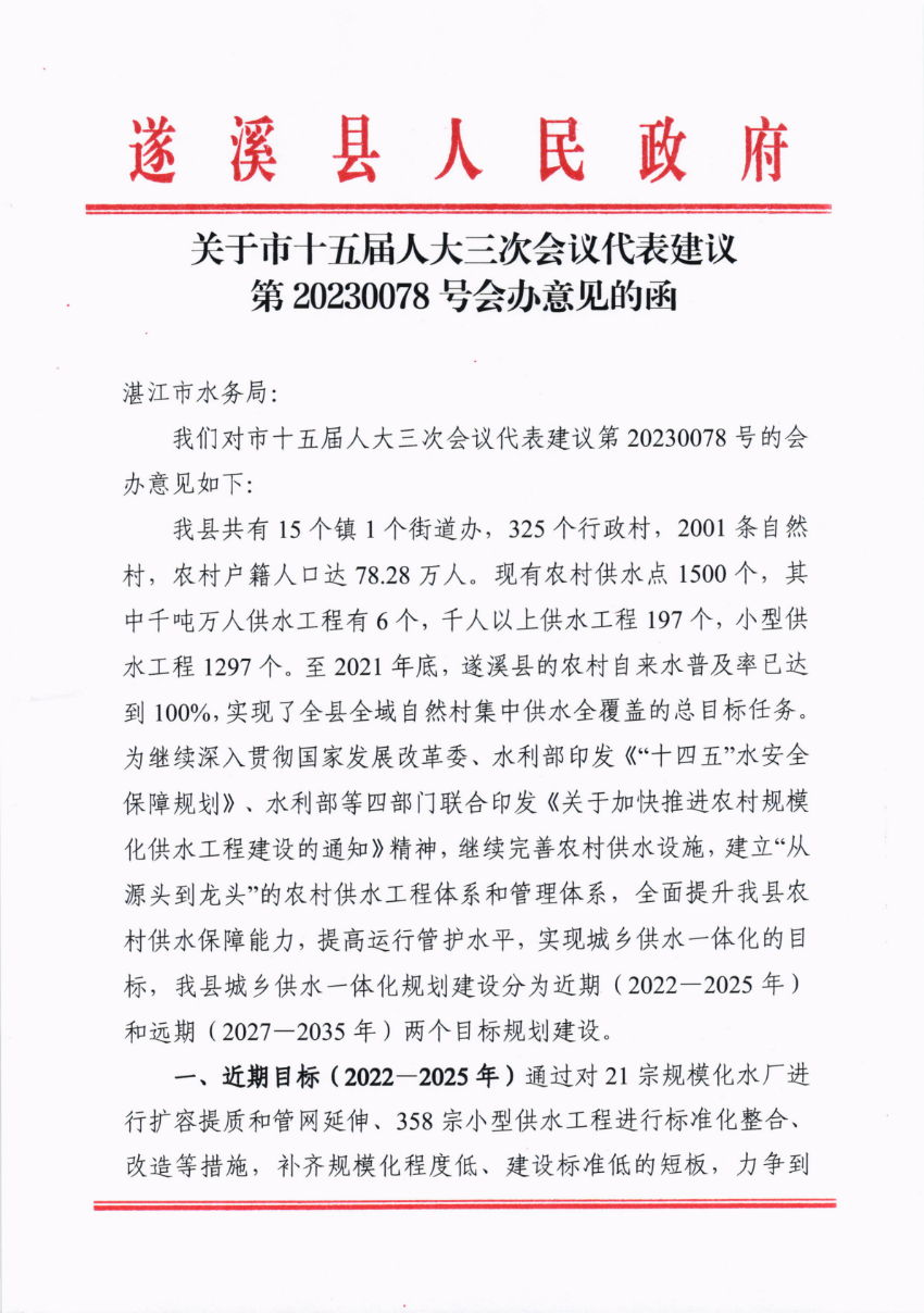 關(guān)于市十五屆人大三次會(huì)議代表建議第20230078號(hào)會(huì)辦意見的函_00.png