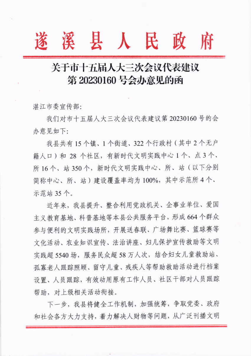 關(guān)于市十五屆人大三次會(huì)議代表建議第20230160號會(huì)辦意見的函_00.png